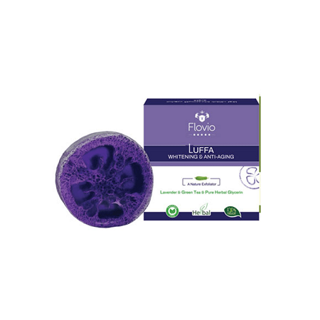 Flovio Luffa Whitening & Anti-aging Soap (Lavender & Green Tea & Pure Herbal Glycerin)